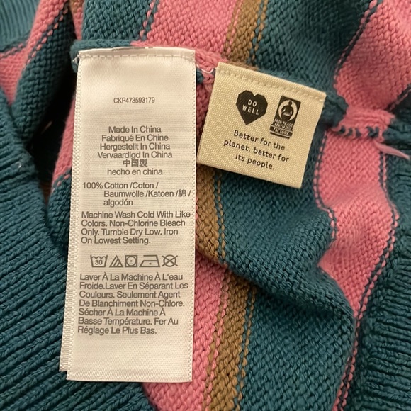 Madewell 
Crochet-Trim Crop Sweater Tank in Stripe - Picture 9 of 9